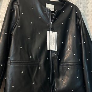Bagatelle Black Jacket with Pearl Accents